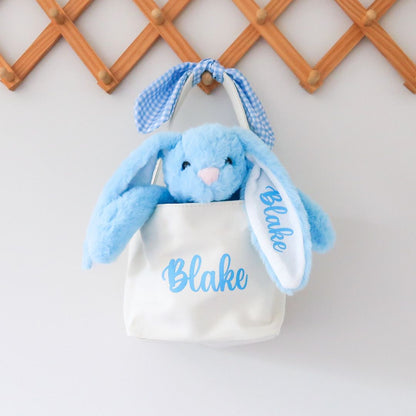 Personalised Easter Bunny Basket - Blue