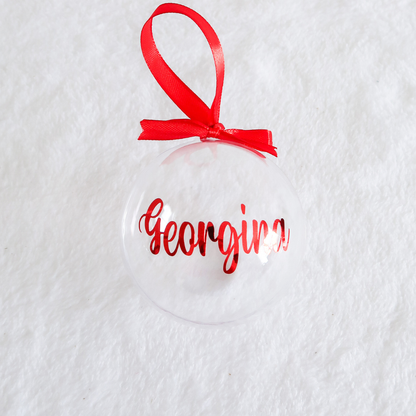Clear Christmas Bauble