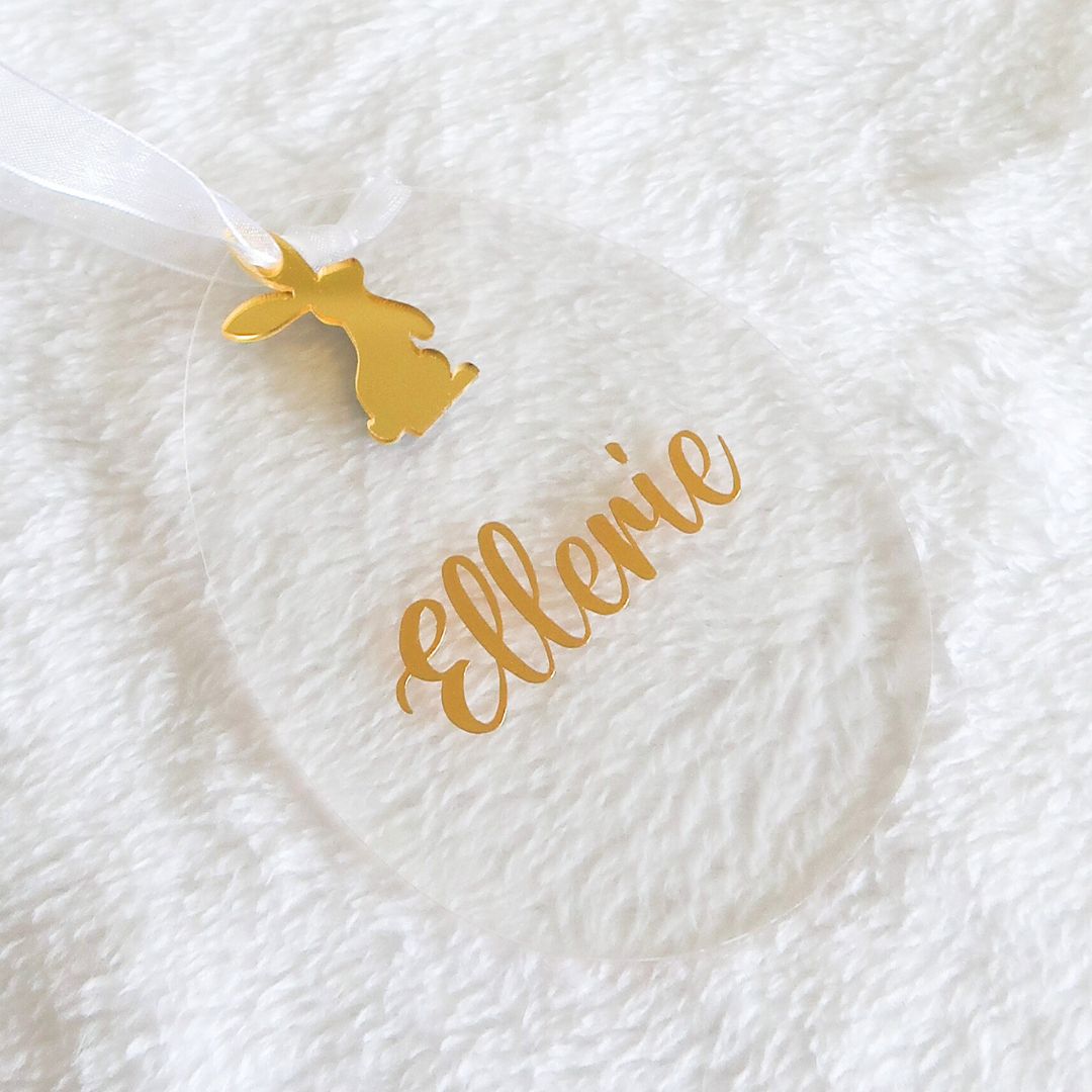 Personalised Easter Egg Ornament - Clear