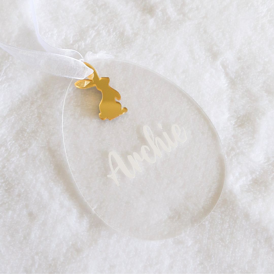 Personalised Easter Egg Ornament - Clear