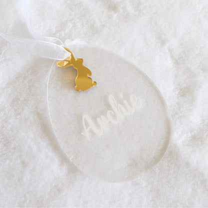 Personalised Easter Egg Ornament - Clear