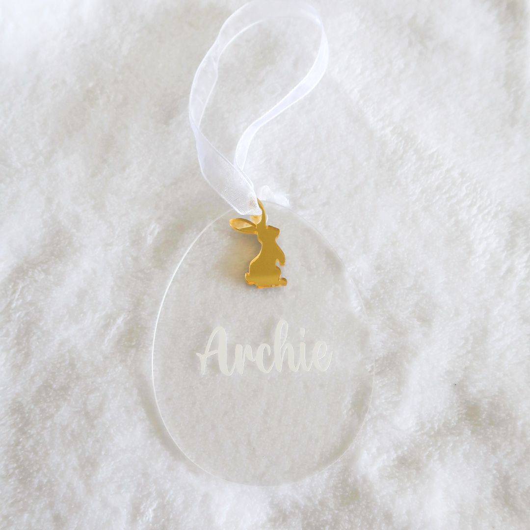 Personalised Easter Egg Ornament - Clear