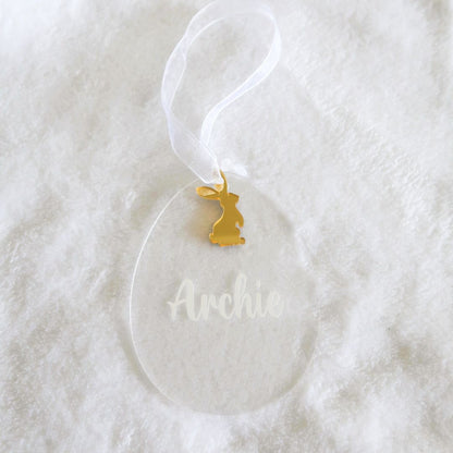 Personalised Easter Egg Ornament - Clear