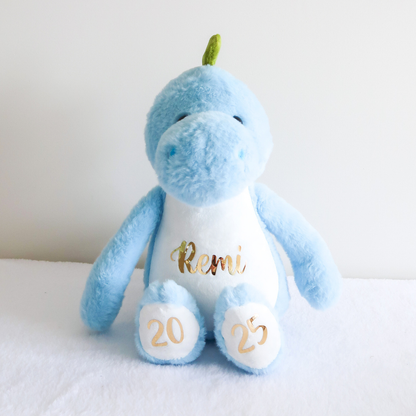 Personalised Plush Dinosaur (Blue)