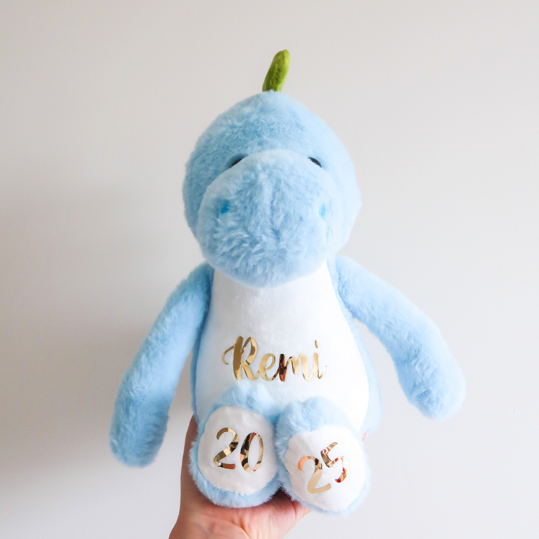 Personalised Plush Dinosaur (Blue)