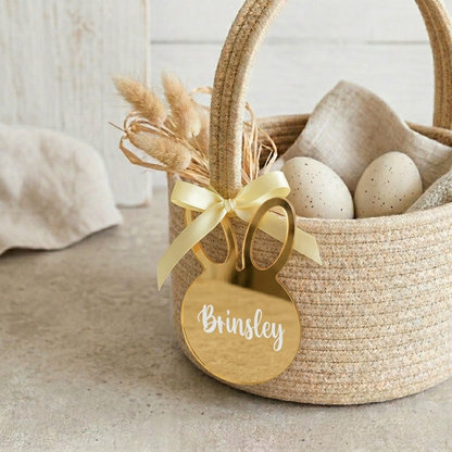 Personalised Bunny Ornament - Gold