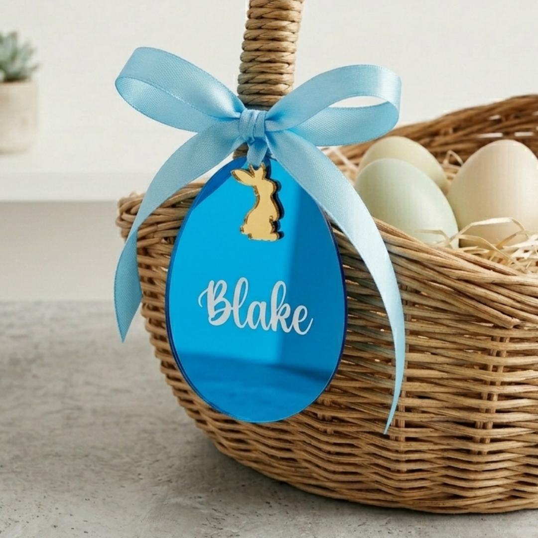 Personalised Easter Egg Ornament - Blue