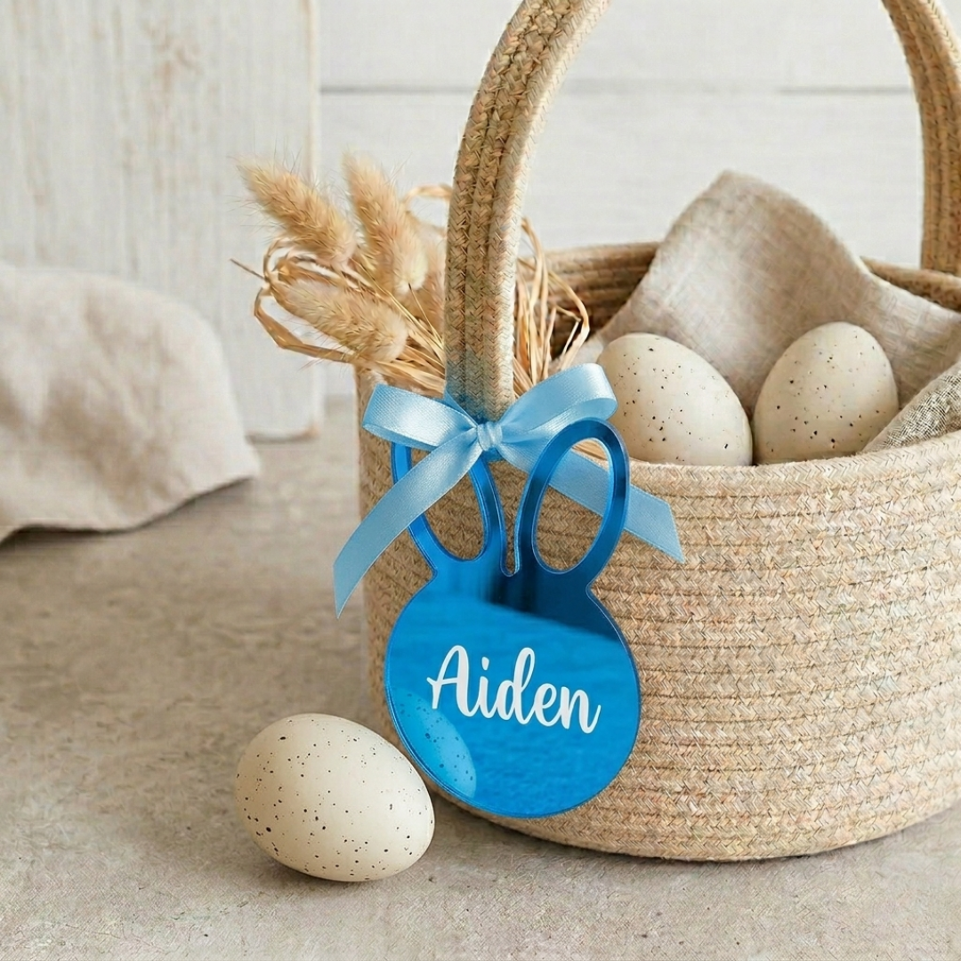 Personalised Bunny Ornament - Blue