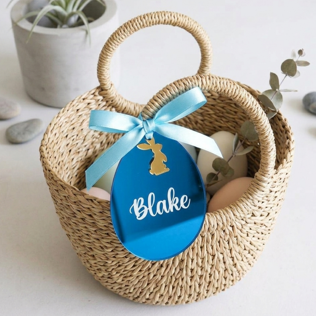 Personalised Easter Egg Ornament - Blue