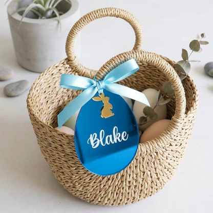 Personalised Easter Egg Ornament - Blue