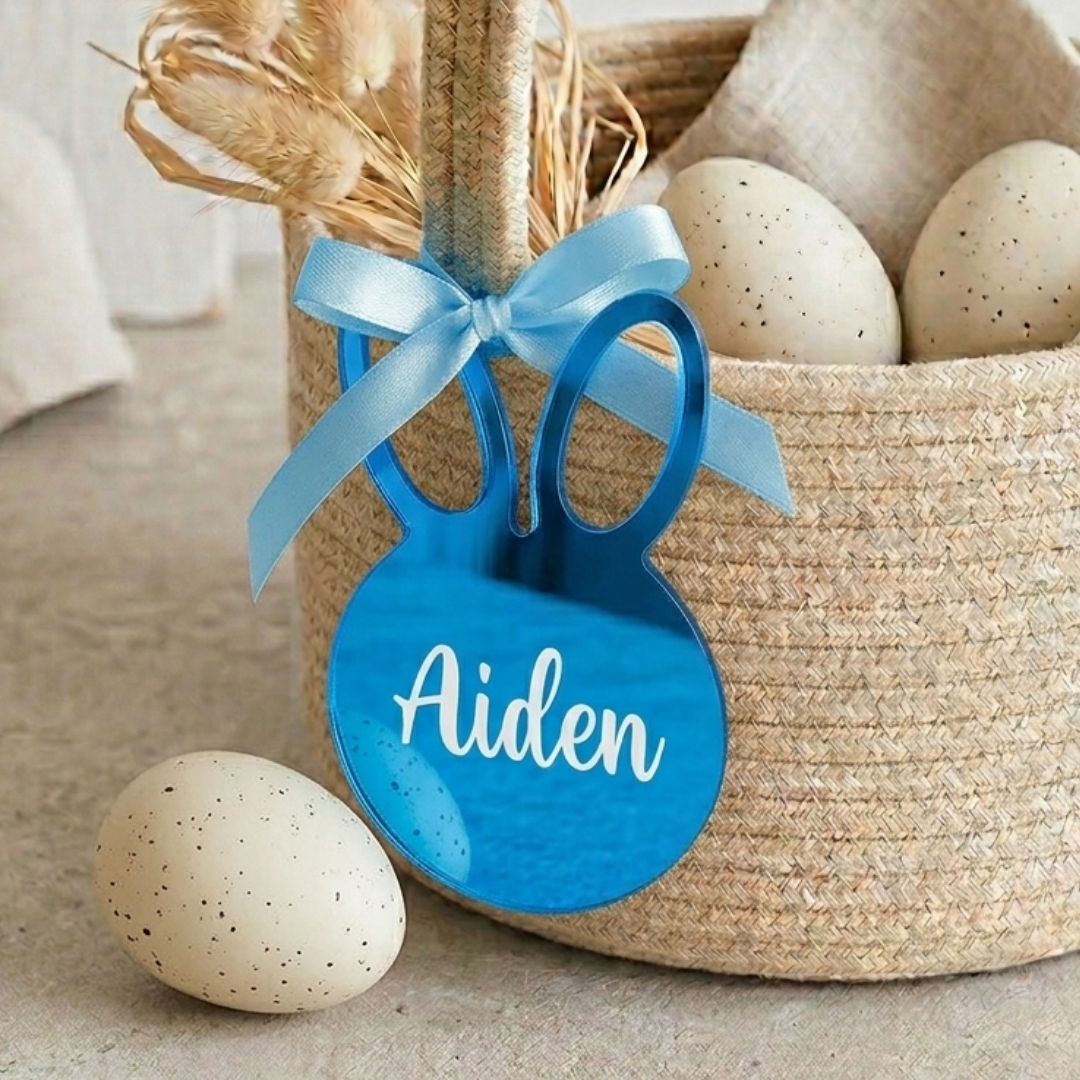 Personalised Bunny Ornament - Blue