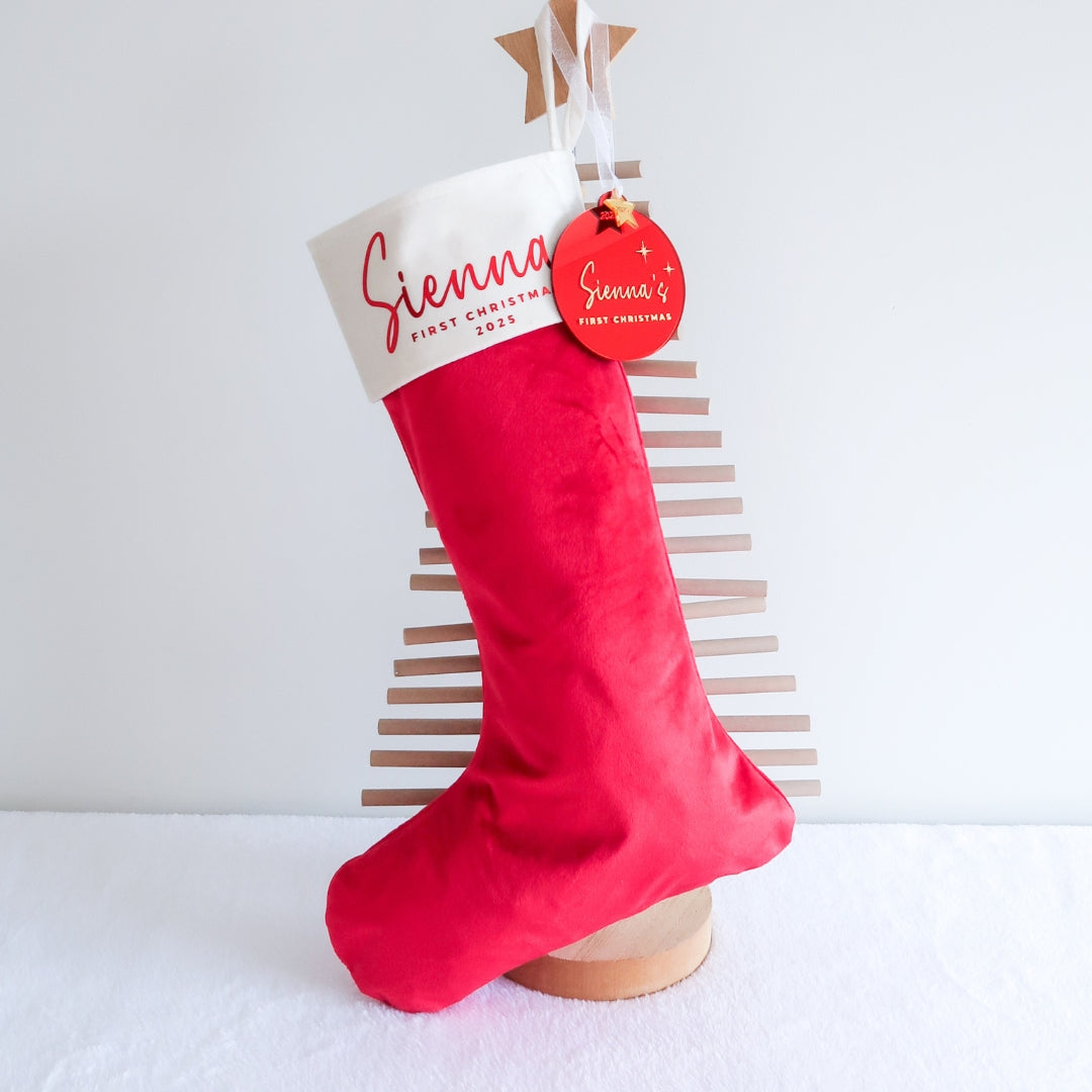 2025 Velvet First Christmas Stocking