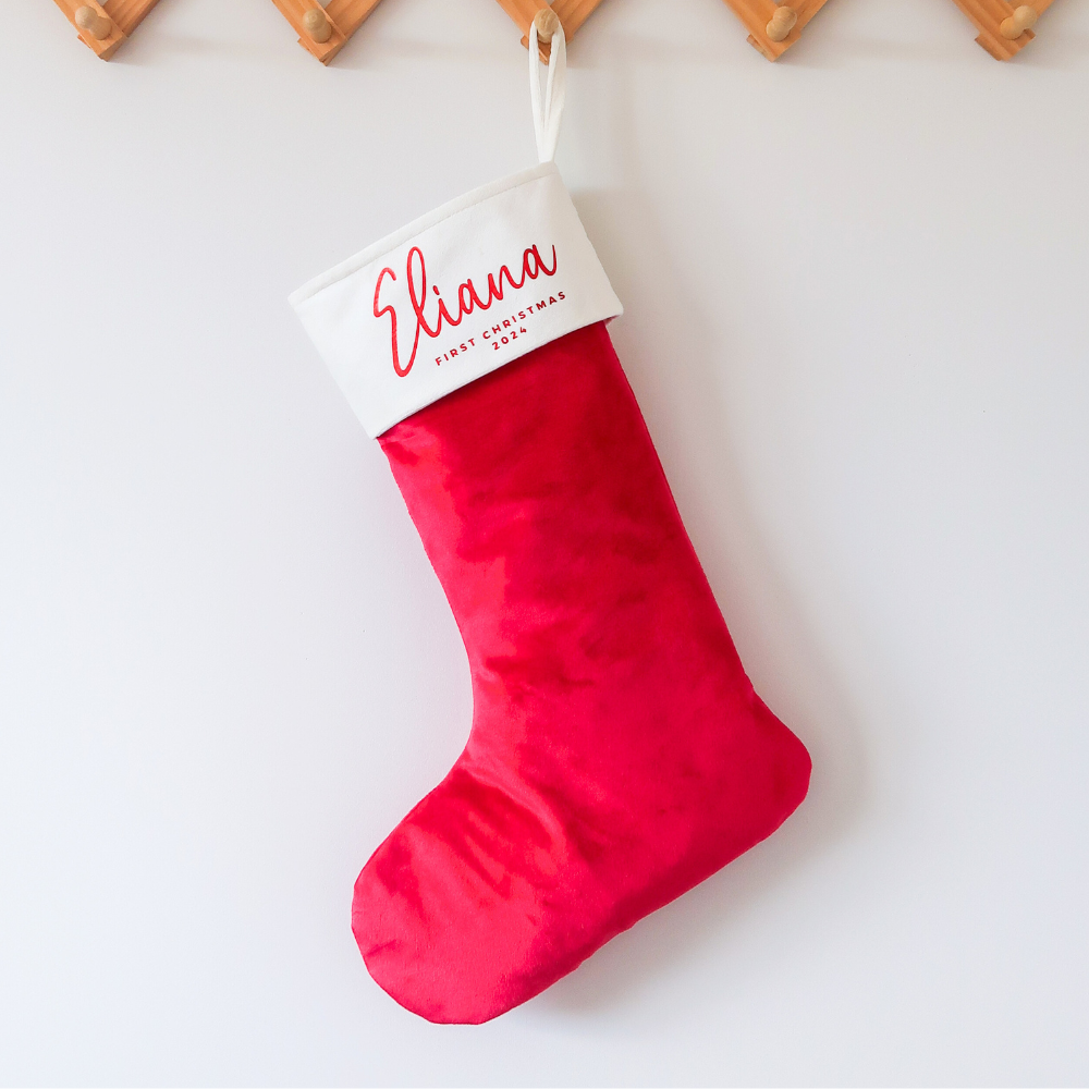 2024 Velvet First Christmas Stocking