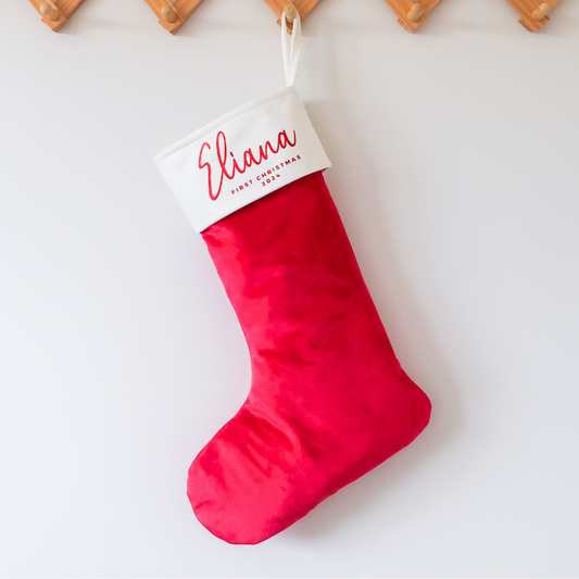 2026 Velvet First Christmas Stocking