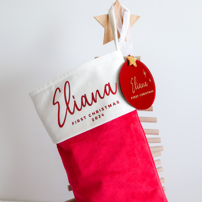 2024 Velvet First Christmas Stocking