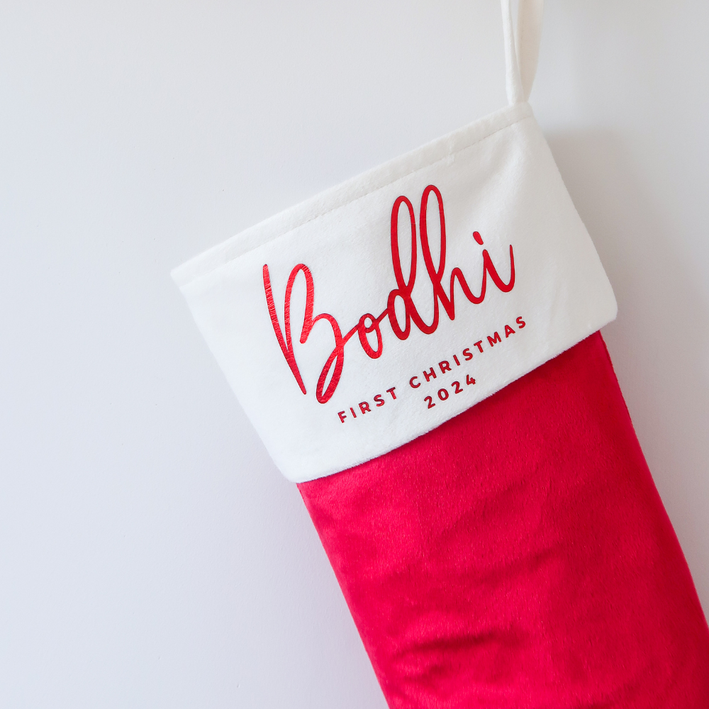 2024 Velvet First Christmas Stocking