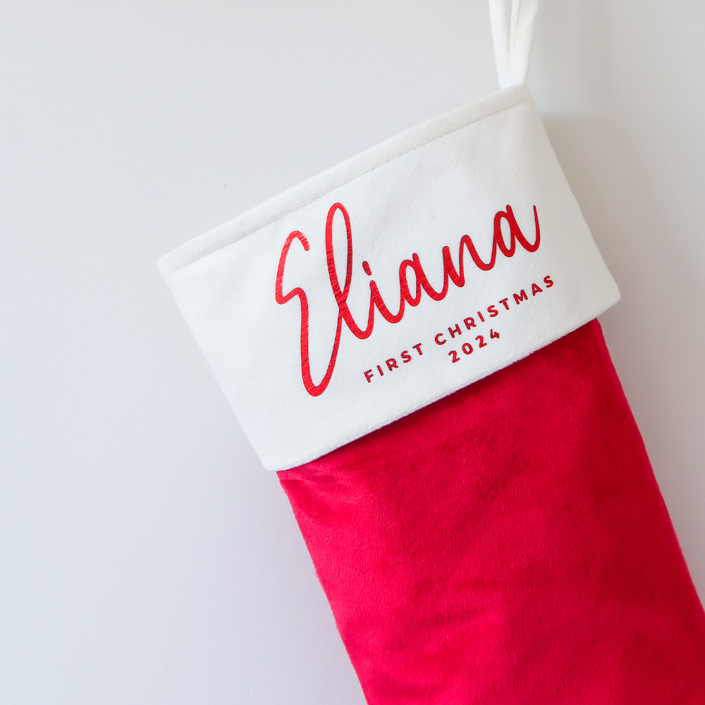 2024 Velvet First Christmas Stocking