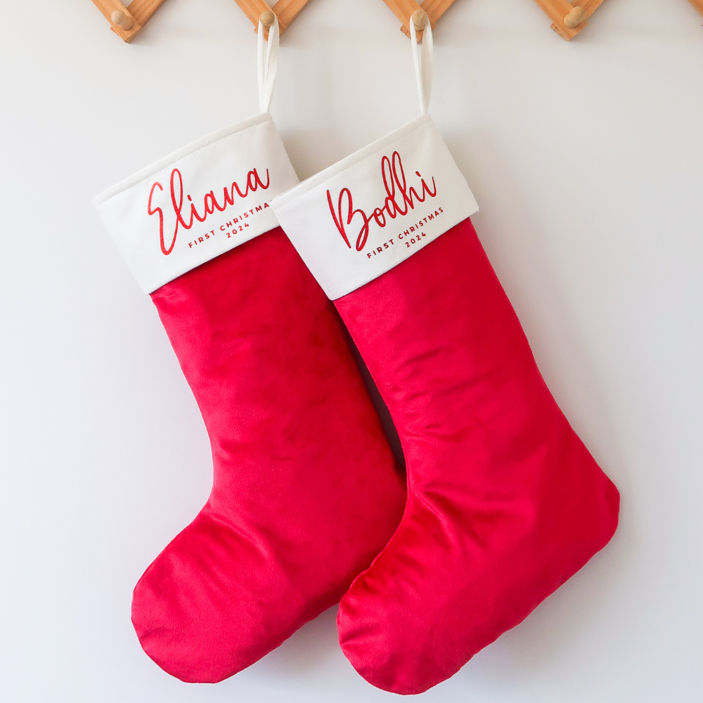 2024 Velvet First Christmas Stocking