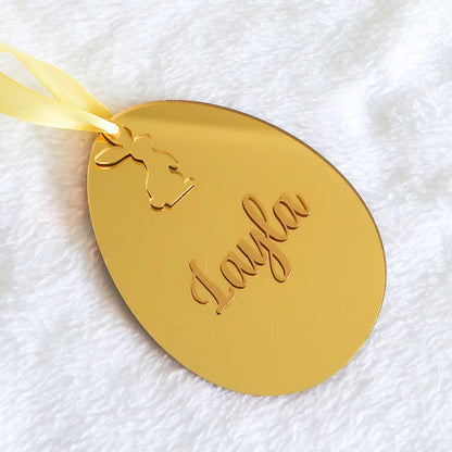 Personalised Easter Egg Ornament - Gold