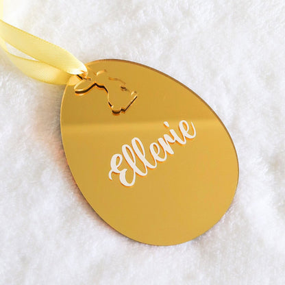 Personalised Easter Egg Ornament - Gold