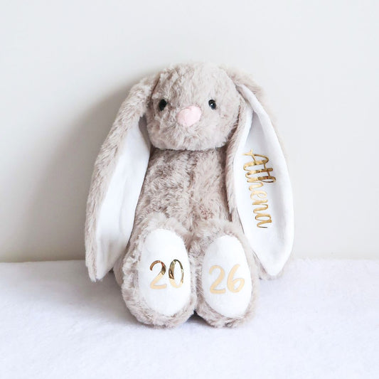 Personalised Plush Bunny - Grey
