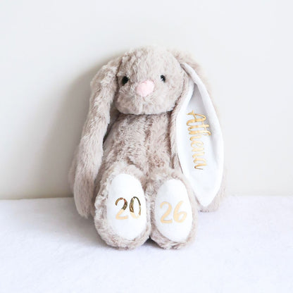 Personalised Plush Bunny - Grey