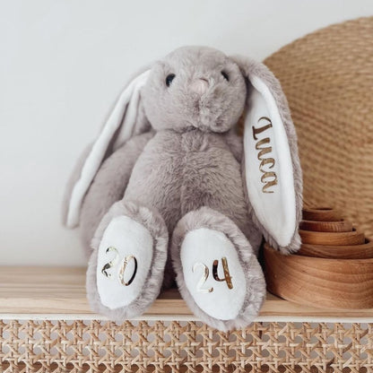 Personalised Plush Bunny - Grey