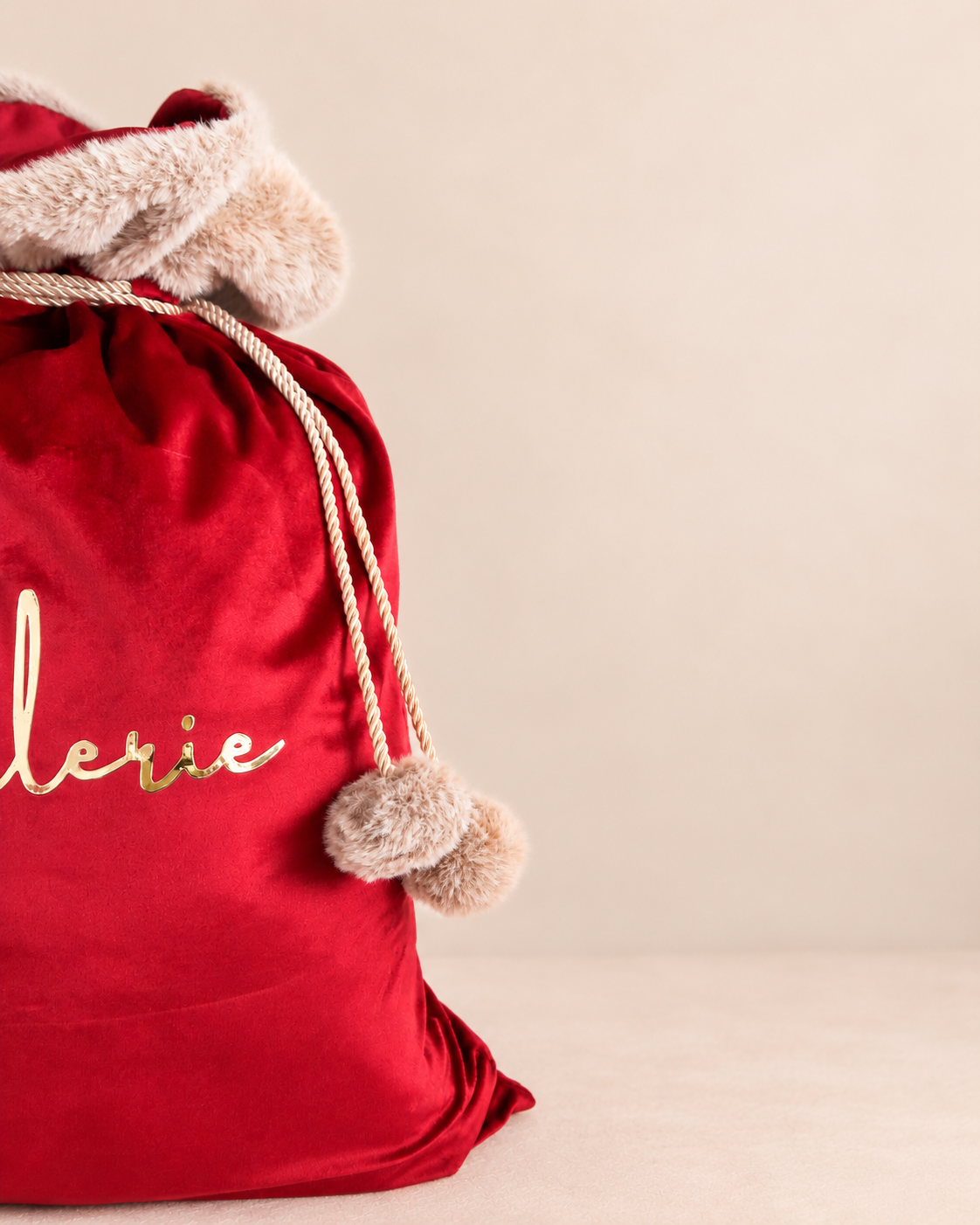 Luxe Velvet Christmas Sack – Ruby Red