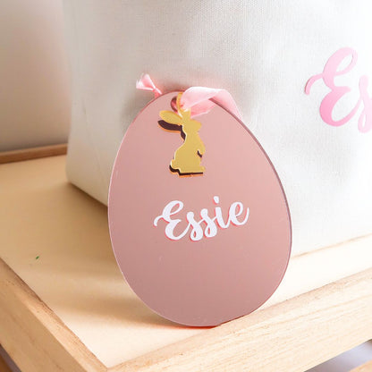 Personalised Easter Egg Ornament - Rose Gold