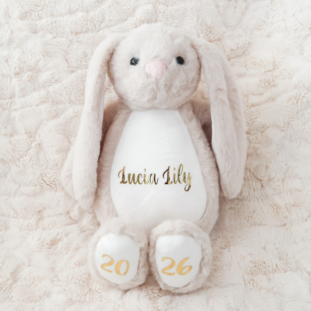 Personalised Floppy Ear Bunny – Beige