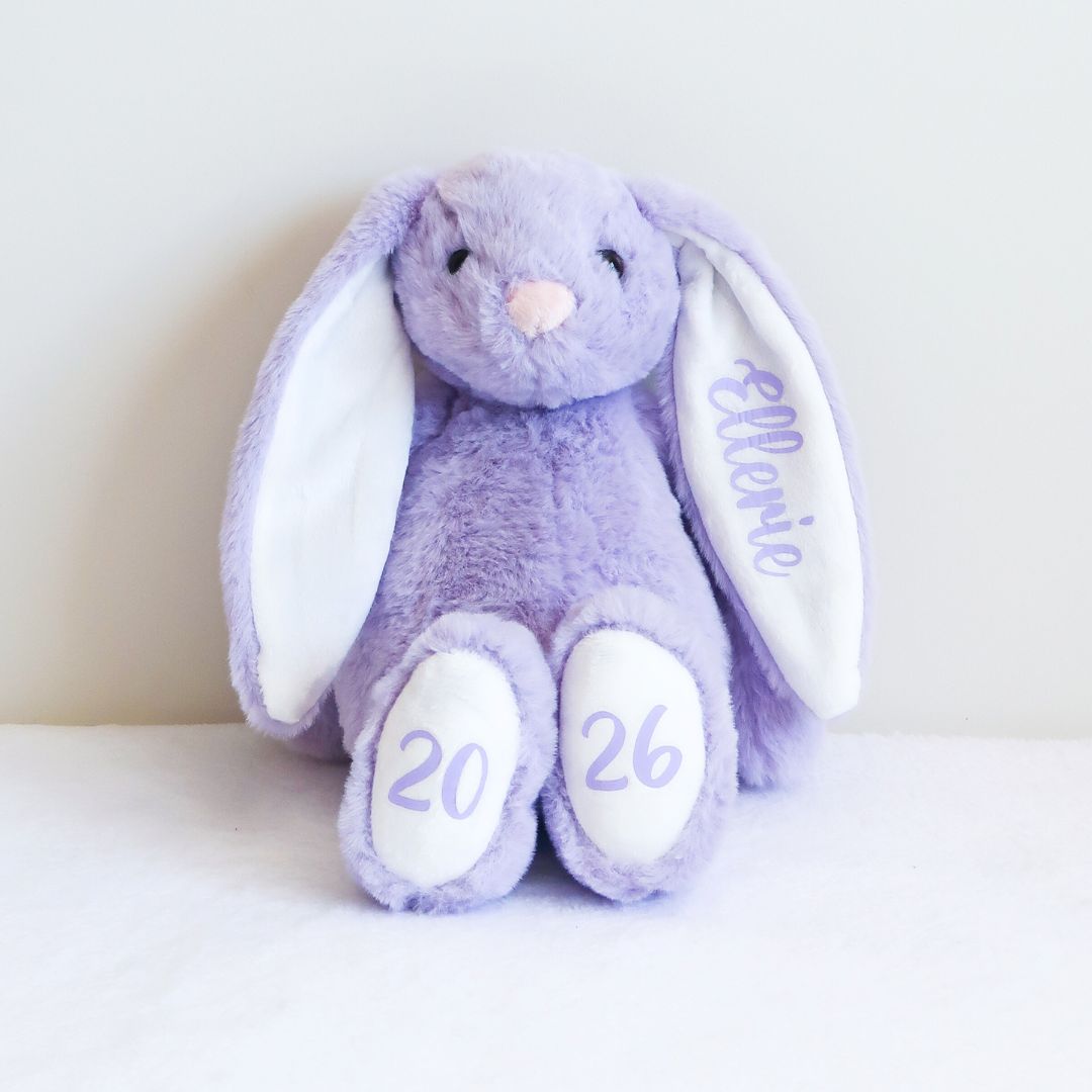 Personalised Plush Bunny - Lilac