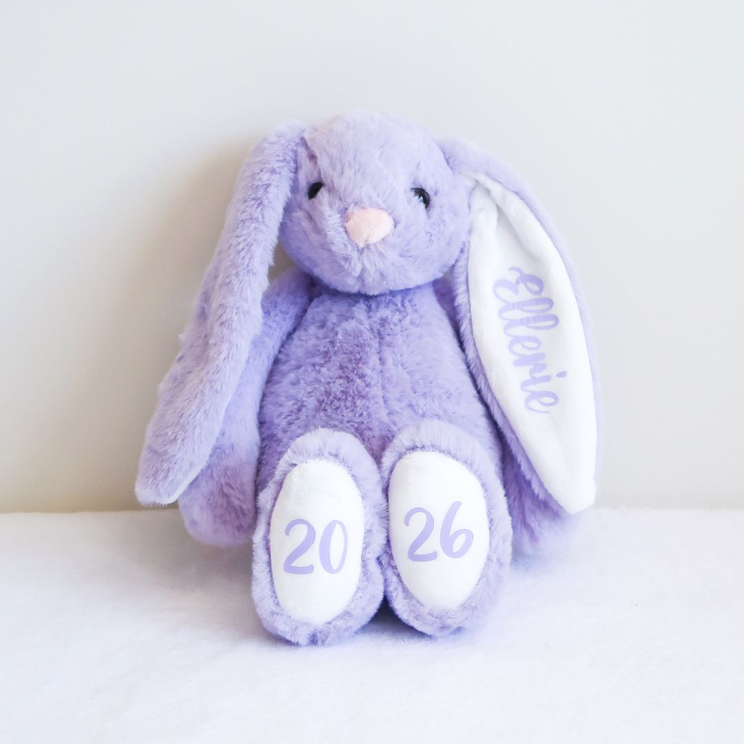 Personalised Plush Bunny - Lilac