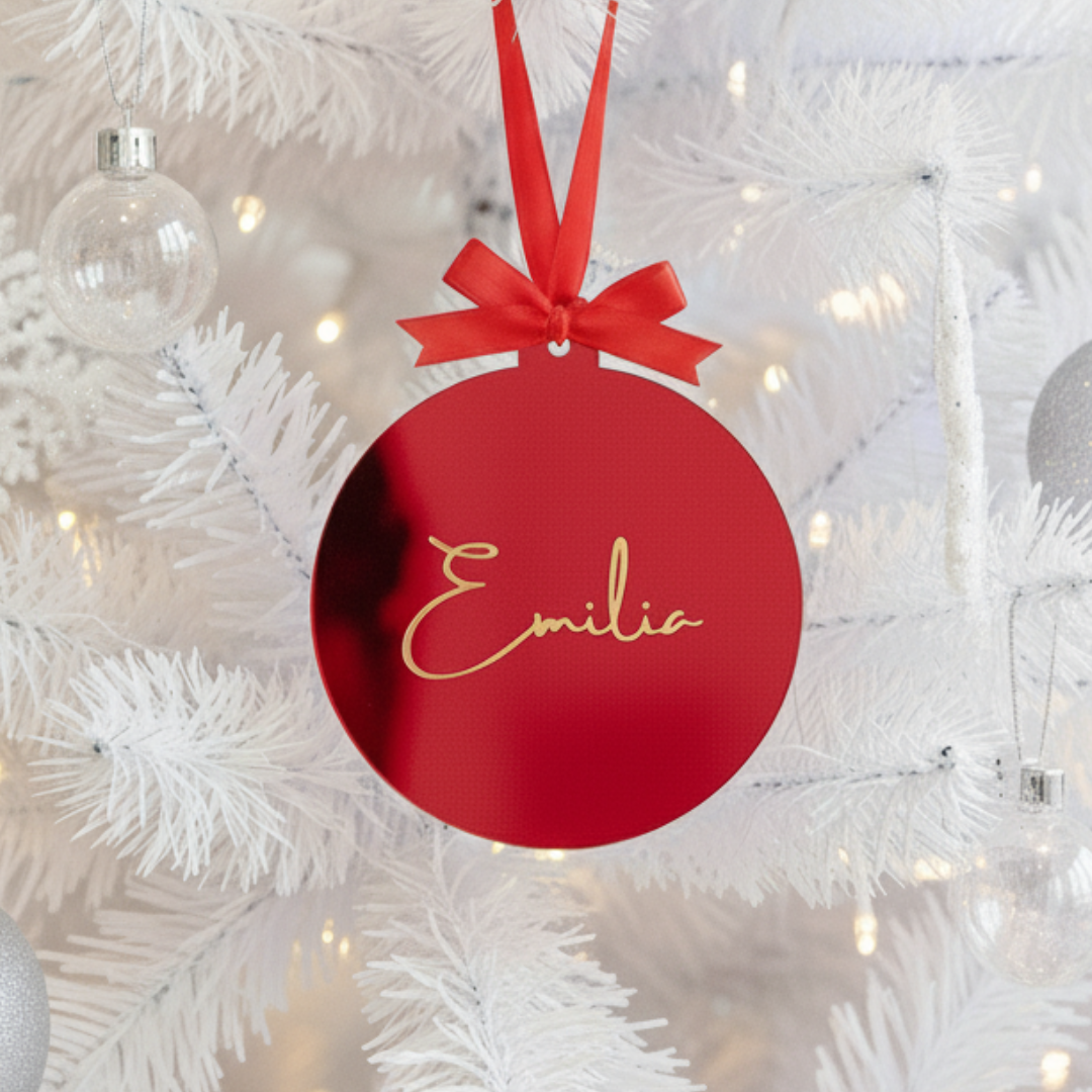 Luxe Christmas Bauble - Red