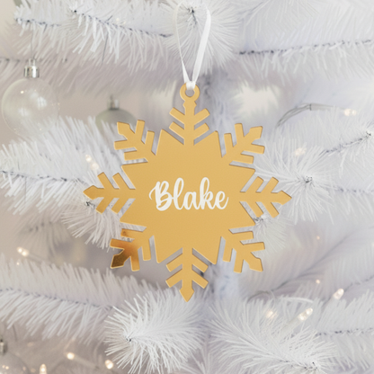 Luxe Snowflake Christmas Bauble - Gold