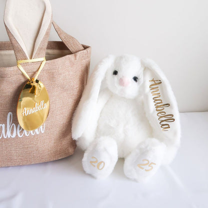 Personalised Plush Bunny- White