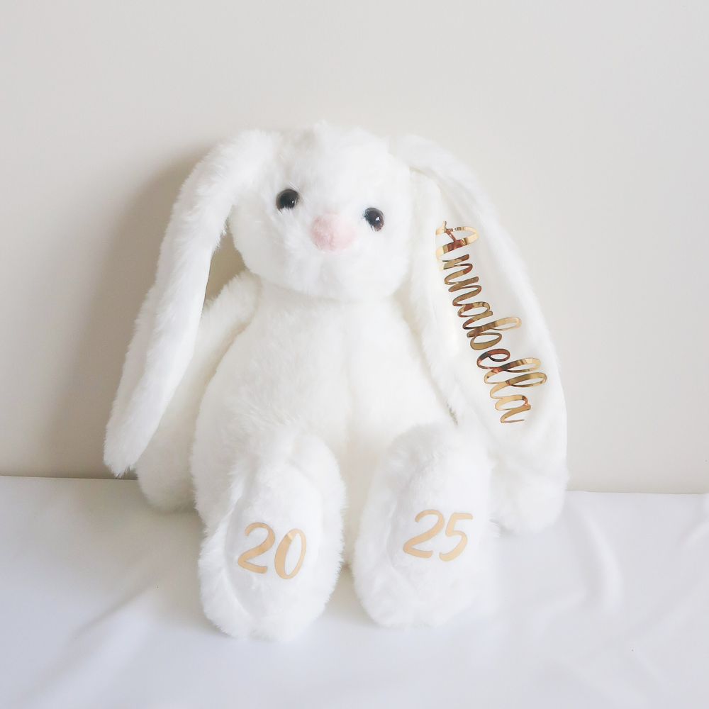 Personalised Plush Bunny- White