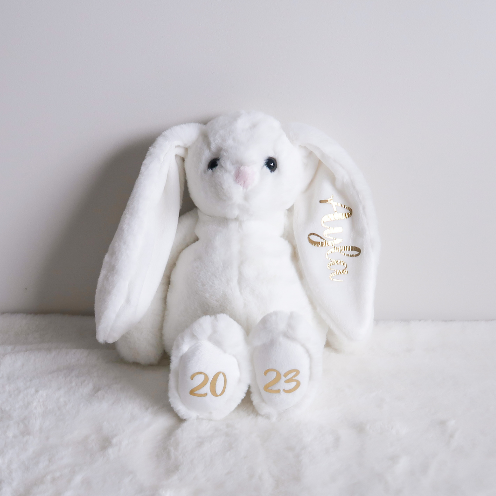 Personalised White Plush Bunny