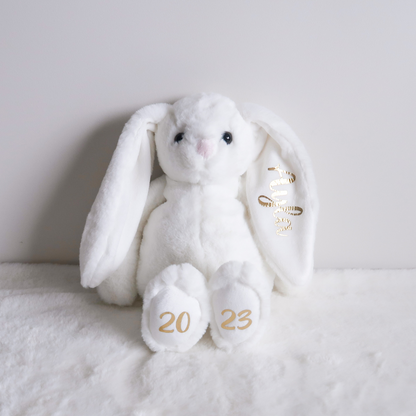 Personalised White Plush Bunny