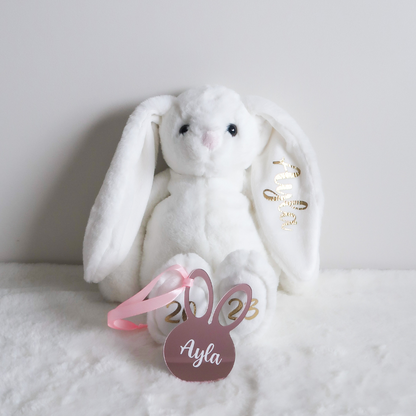 Personalised White Plush Bunny