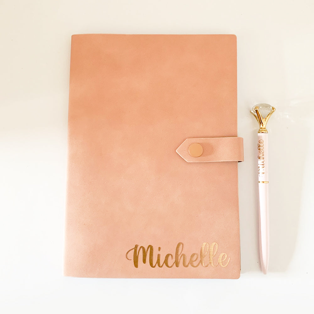 Personalised A5 Snap Journal - Pink